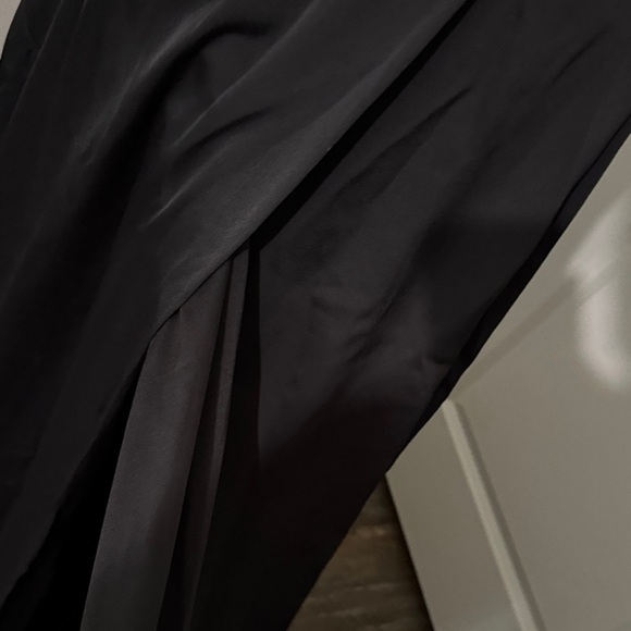 David's Bridal Classic Black Maxi Dress with pockets - Picture 6 of 8